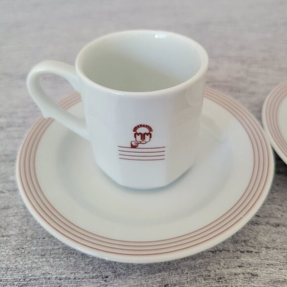 Set of 2 Kutahya Kurukahveci Turkish Porcelain  Coffee/Espresso Cup & Saucer - Picture 5 of 8